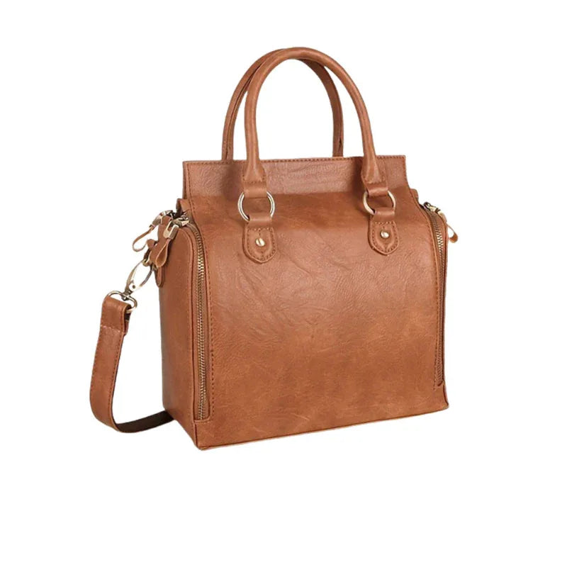Elegante Damenhandtasche aus echtem Leder mit großem Fassungsvermögen