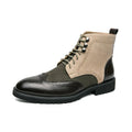 Bottes d'automne en cuir à lacets pour hommes