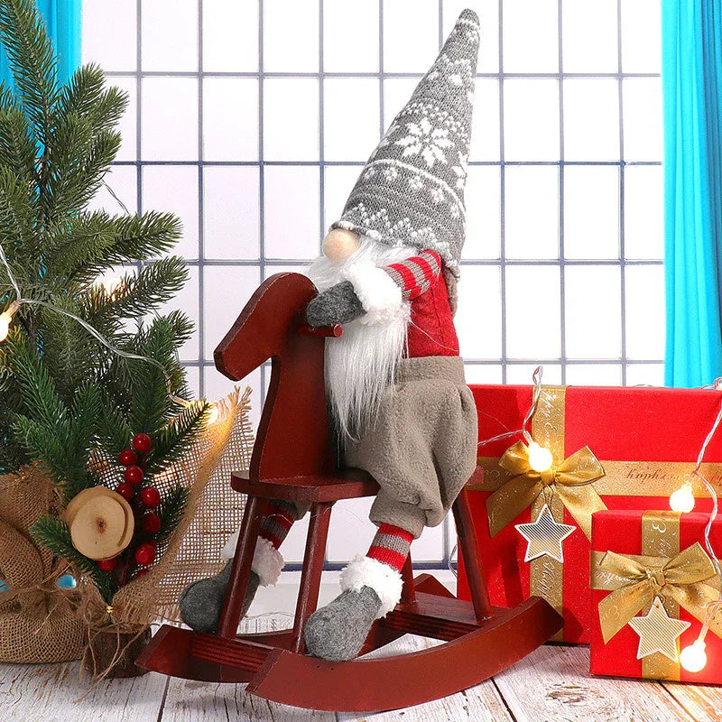 Poupées de Noël sans visage à suspendre décorations ornements