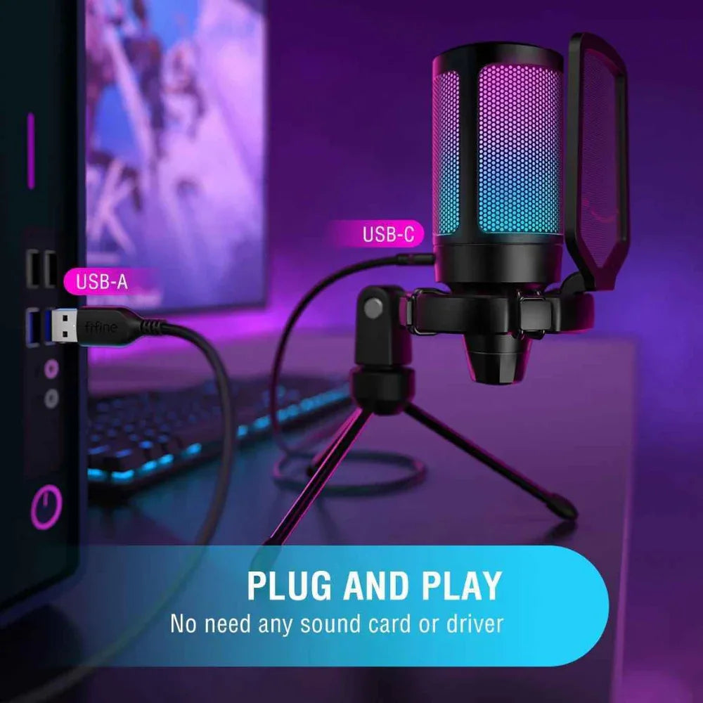 USB Kondensator-Gaming-Mikrofon für PC PS4 PS5