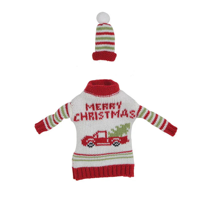 Décorations de Noël en tricot pour bouchons de bouteilles