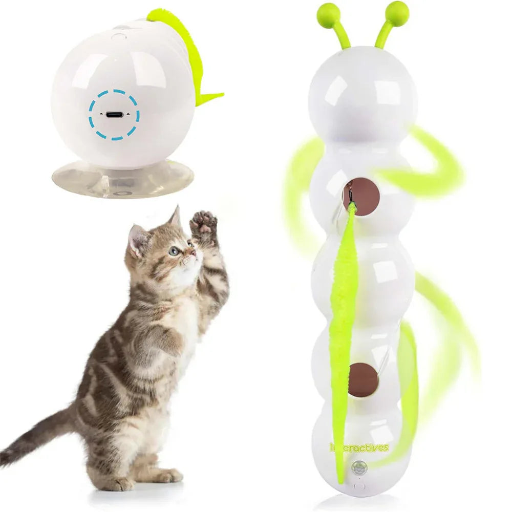 Pet Teasing Wiederaufladbares intelligentes interaktives lustiges Katzenspielzeug