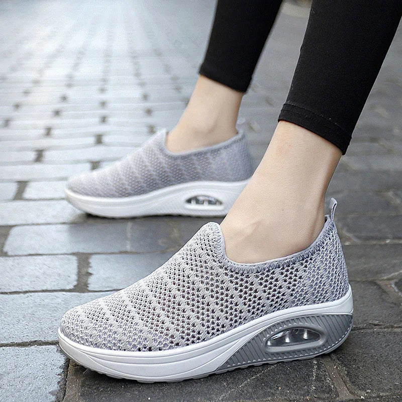 Chaussures de mode pour femmes Baskets d'extérieur respirantes Fly-Knit