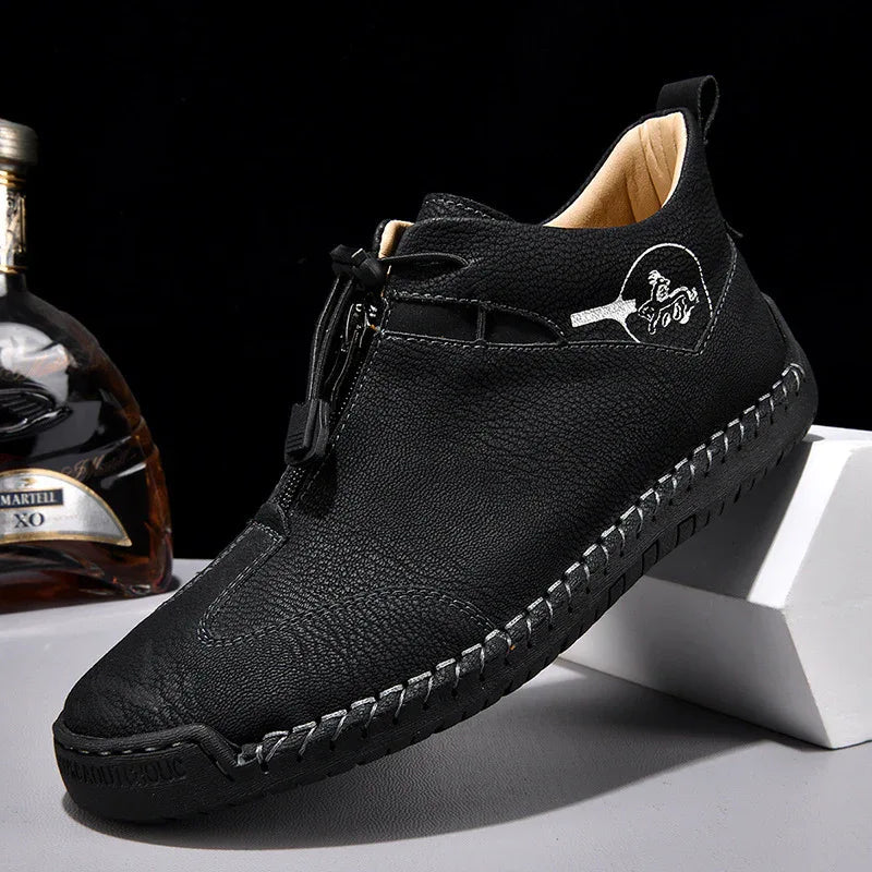 Chaussures en cuir décontractées légères et confortables pour hommes