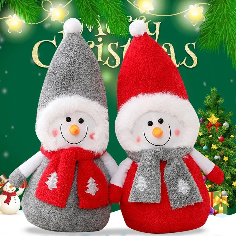 Poupée Enfant Mignonne Bonhomme de Neige Peluche Cadeau de Noël