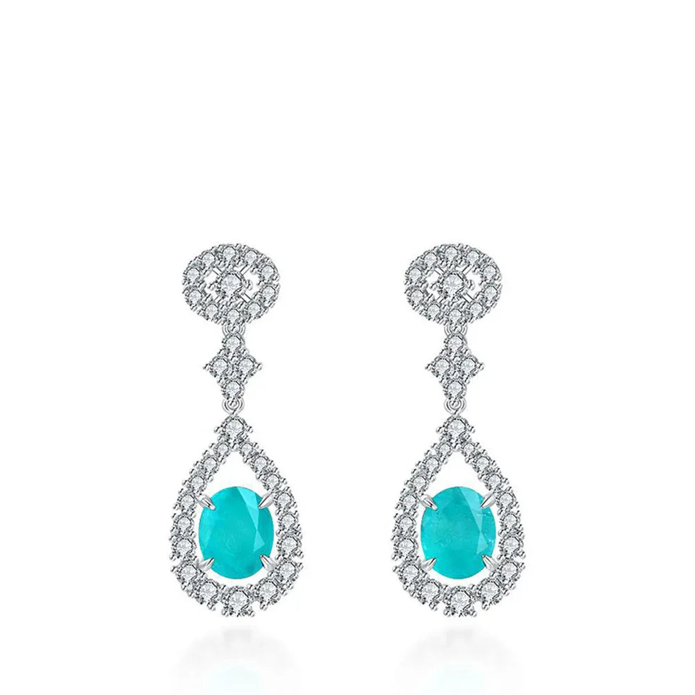 Elegante Damen Ohrringe in Blau, mit Persönlichkeit