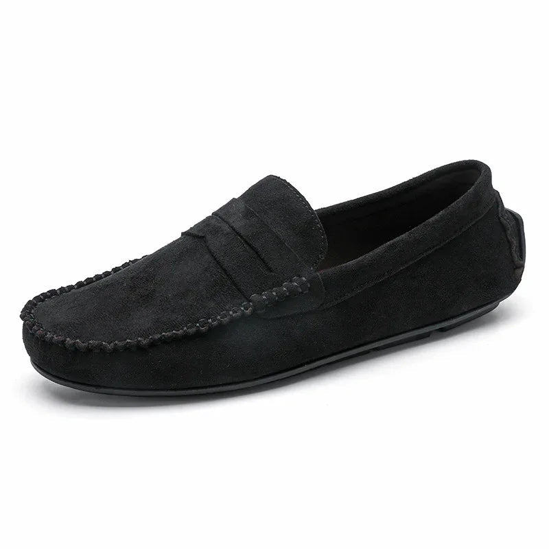 Chaussures pour hommes Mocassins en cuir respirants à enfiler