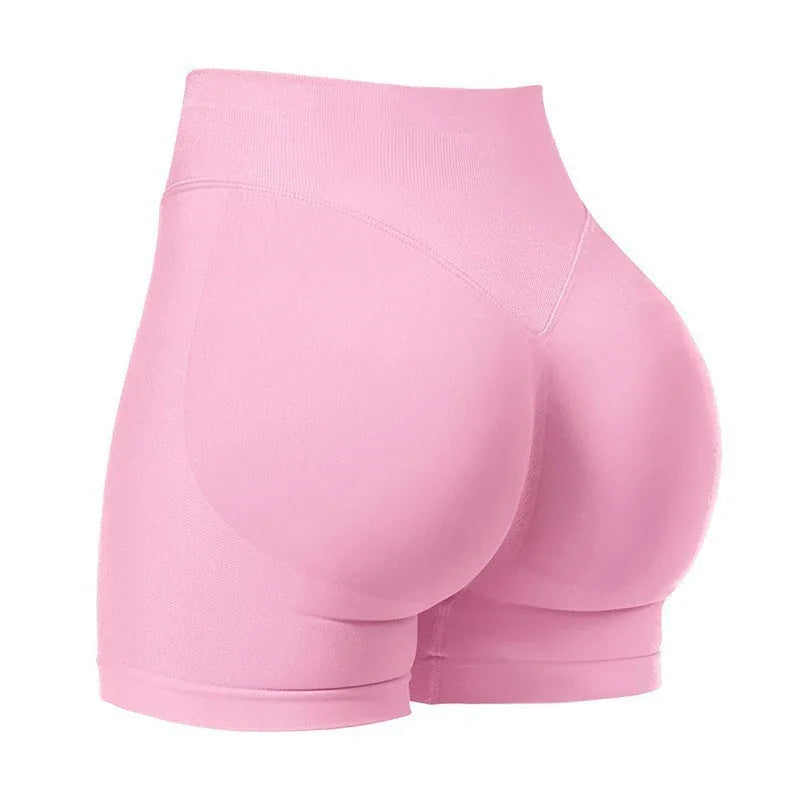 Short de yoga taille haute, serré, rehausseur de hanches, sans coutures, respirant, séchage rapide
