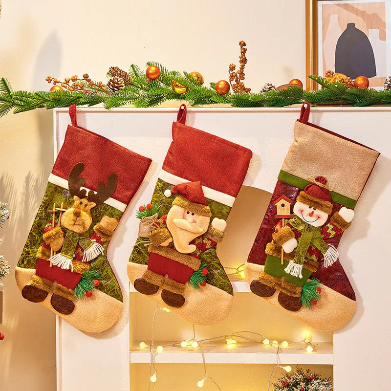 Décorations de Noël Grand Sac à Bonbons Dessin Animé