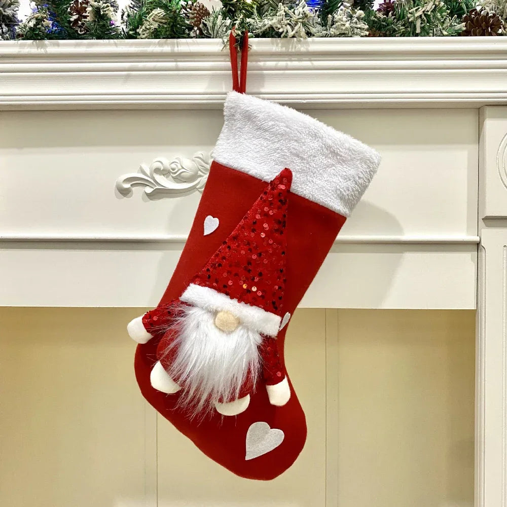 Décorations de Noël Sacs cadeaux en forme de chaussettes