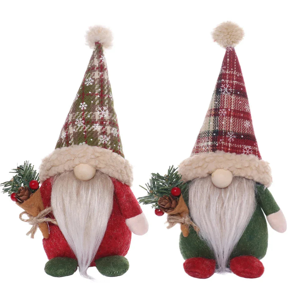 Ornements de Noël en forme de poupée de Père Noël sans visage pour la décoration
