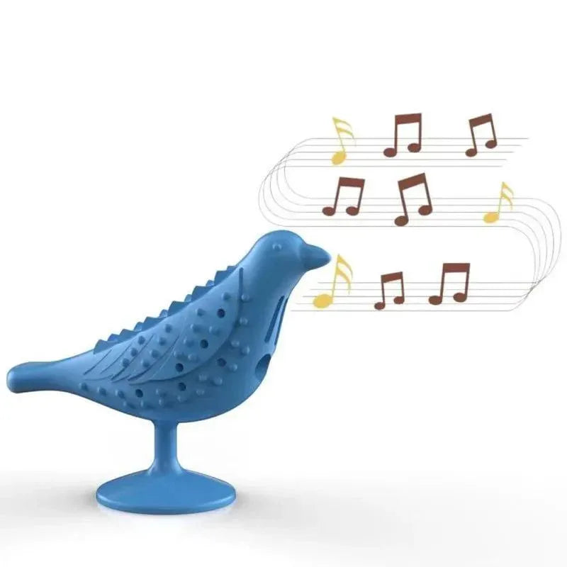 Jouet amusant pour chat qui distribue des friandises, jouet interactif en forme d'oiseau à mordre, mâcher et nettoyer les dents pour animaux de compagnie