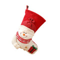 Grande chaussette de Noël tricotée rouge et blanche Père Noël, chaussette de décoration de cheminée, sacs cadeaux de Noël, support à bonbons pour la maison