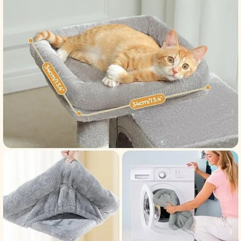 Jouet créatif pour animaux de compagnie : arbre à chat en sisal avec niche