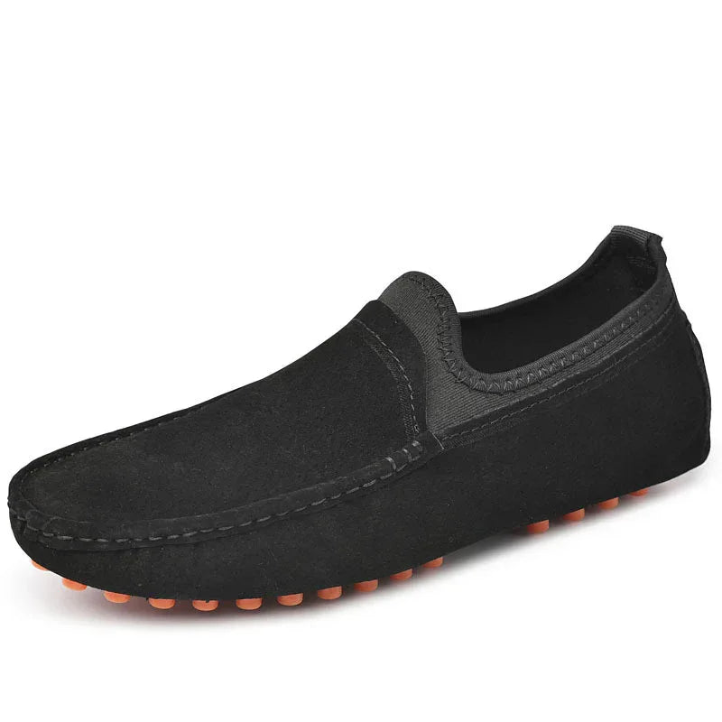 Freizeitschuhe Herren Sommer Mokassins Slipper Atmungsaktiv Übergröße Echtleder Loafer