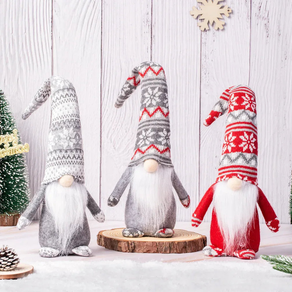 Décorations de Noël Poupées sans visage Décorations de fenêtre