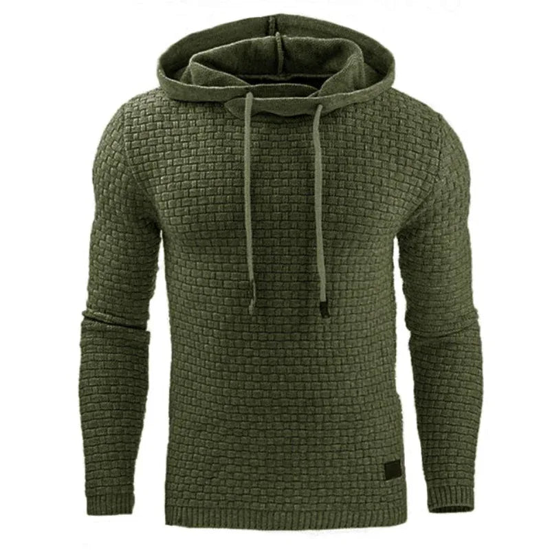 Pull à capuche tricoté chaud pour homme