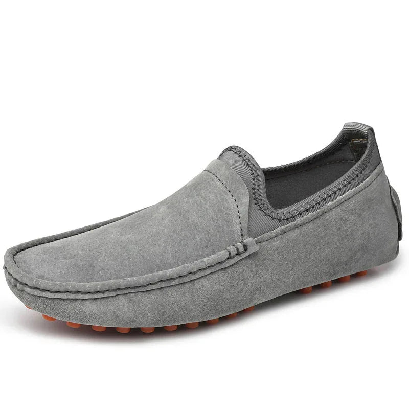 Freizeitschuhe Herren Sommer Mokassins Slipper Atmungsaktiv Übergröße Echtleder Loafer
