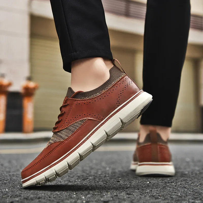 Chaussures Décontractées pour Hommes en Similicuir, Style Britannique