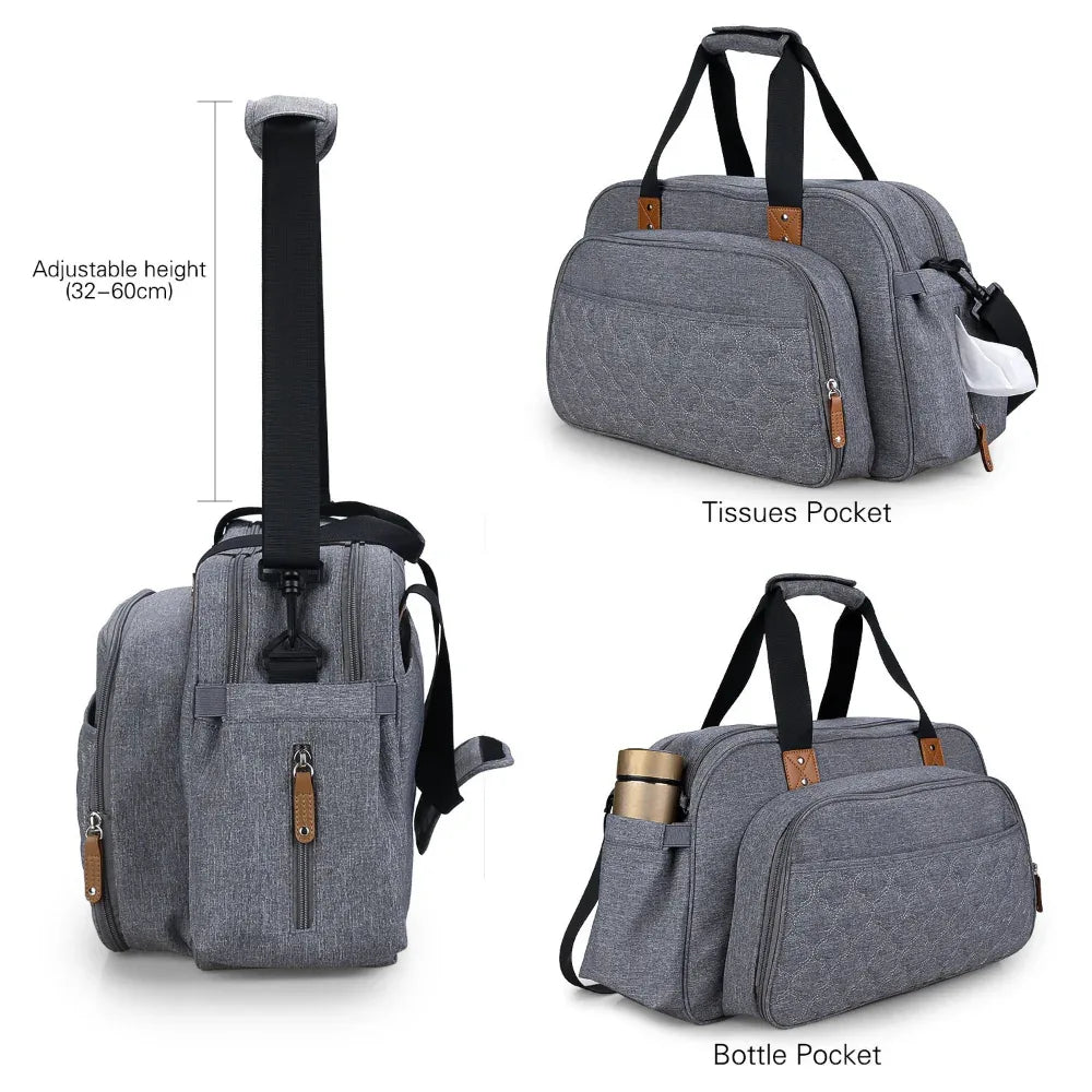 Sac à langer polyvalent et convertible en lit de bébé avec matelas à langer