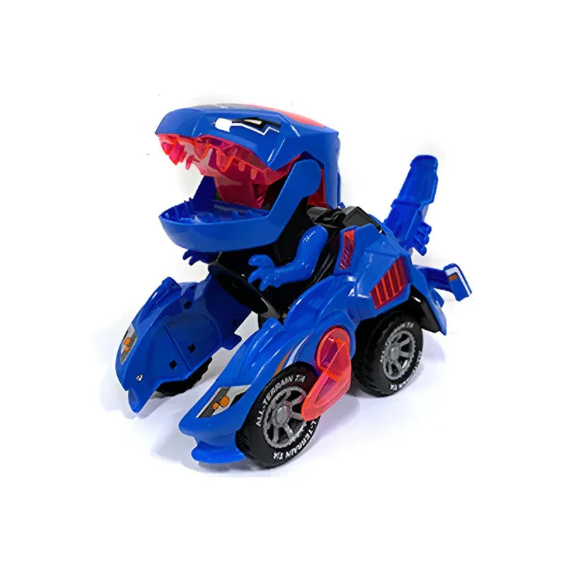 Jouets de voiture robot dinosaure transformable pour enfants avec lumières LED