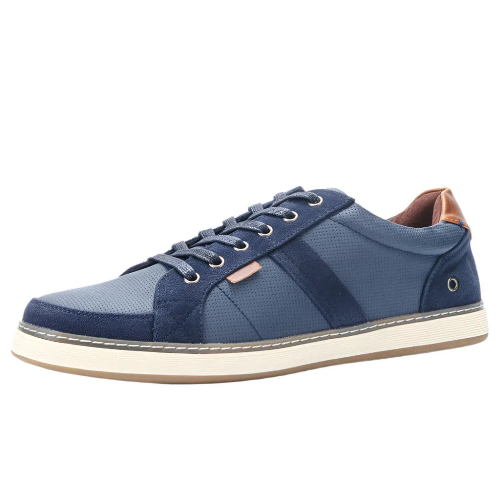 Herren Leder Sneaker Freizeitschuhe