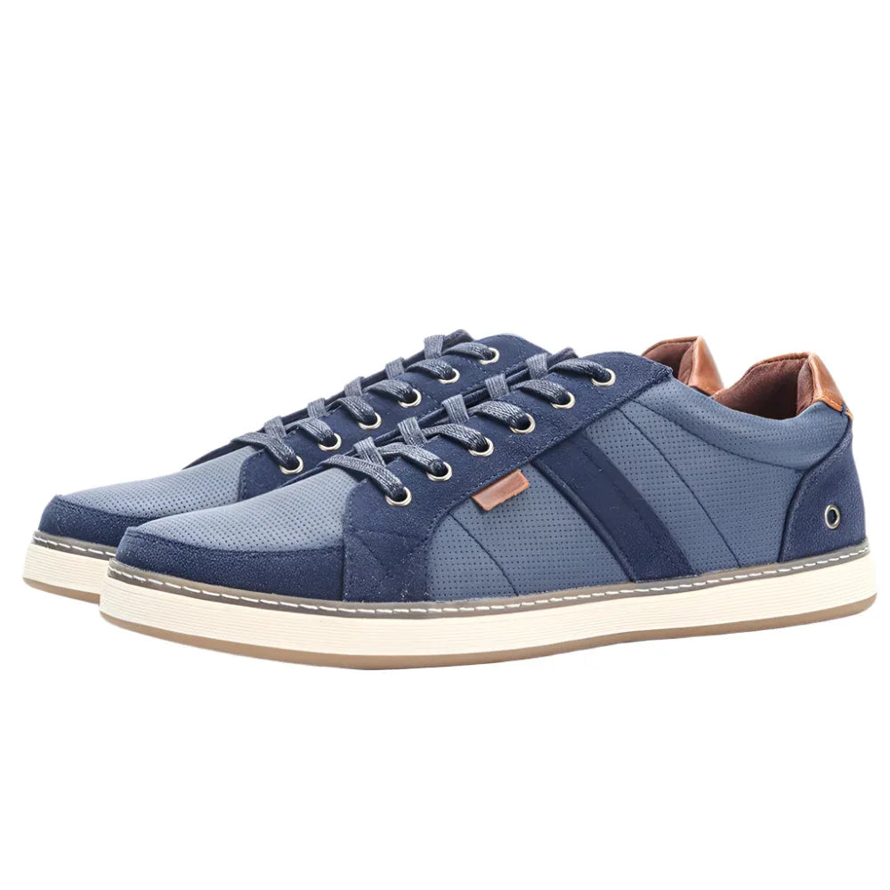 Herren Leder Sneaker Freizeitschuhe