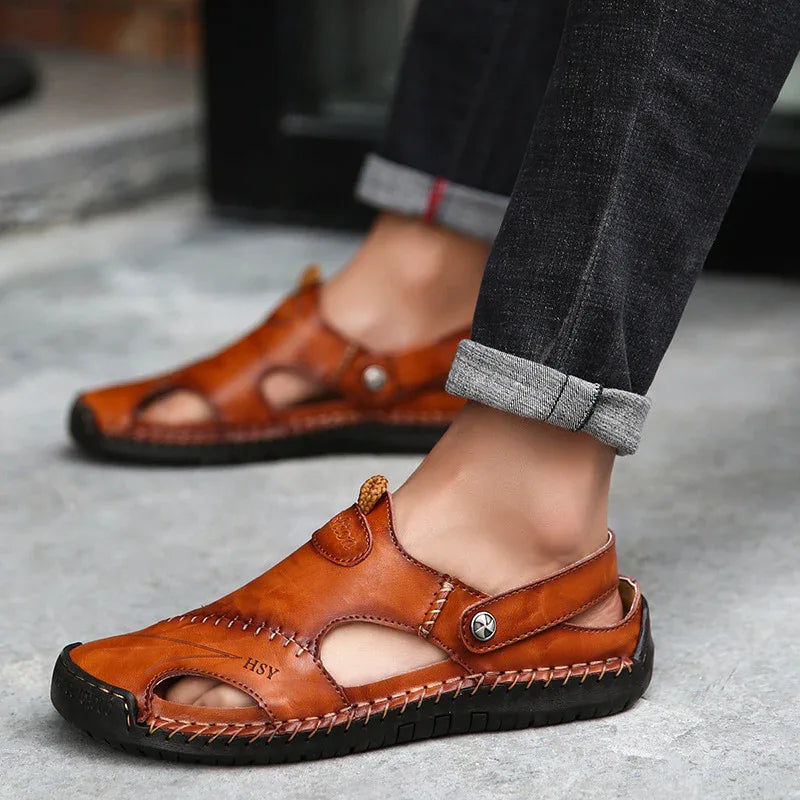 Echtleder-Schuhe römische Sommersandalen für Herren