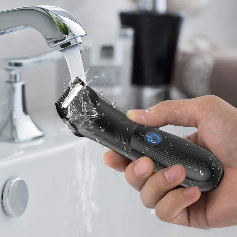 Vielseitiger wasserdichter elektrischer Trimmer/Rasierer für den Intimbereich und Bart