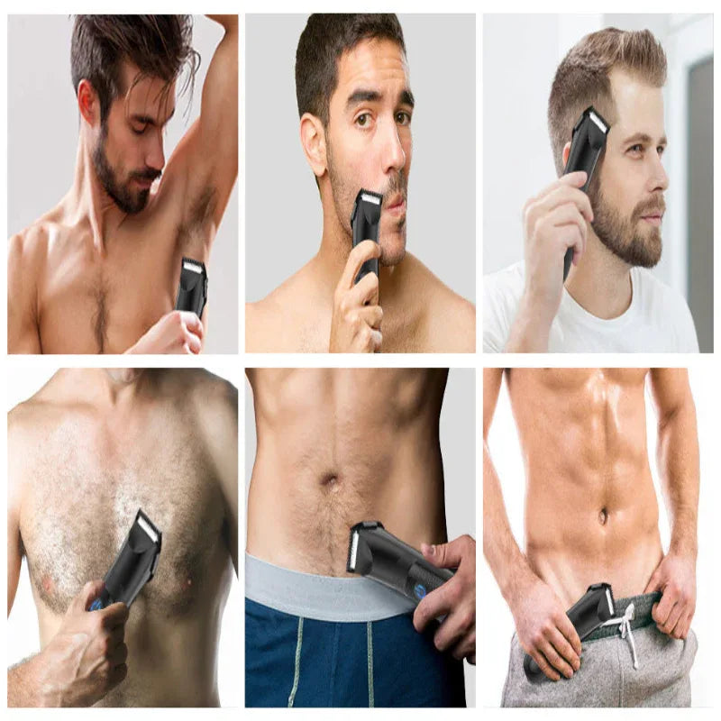 Vielseitiger wasserdichter elektrischer Trimmer/Rasierer für den Intimbereich und Bart