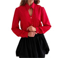 Damen V-Ausschnitt Strass Einreihiges Top