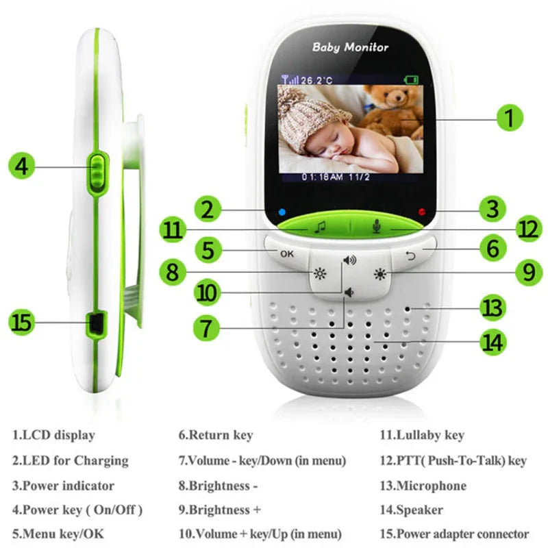 Babyphone vidéo bidirectionnel sans fil