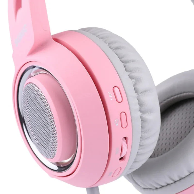 G951 Gaming Headset USB 7.1 Virtueller Surround Sound LED Katzenohren Kopfhörer