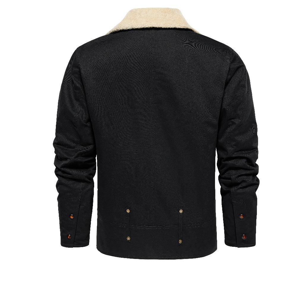Veste de travail épaisse avec plusieurs poches Vêtement d'extérieur chaud pour homme automne et hiver