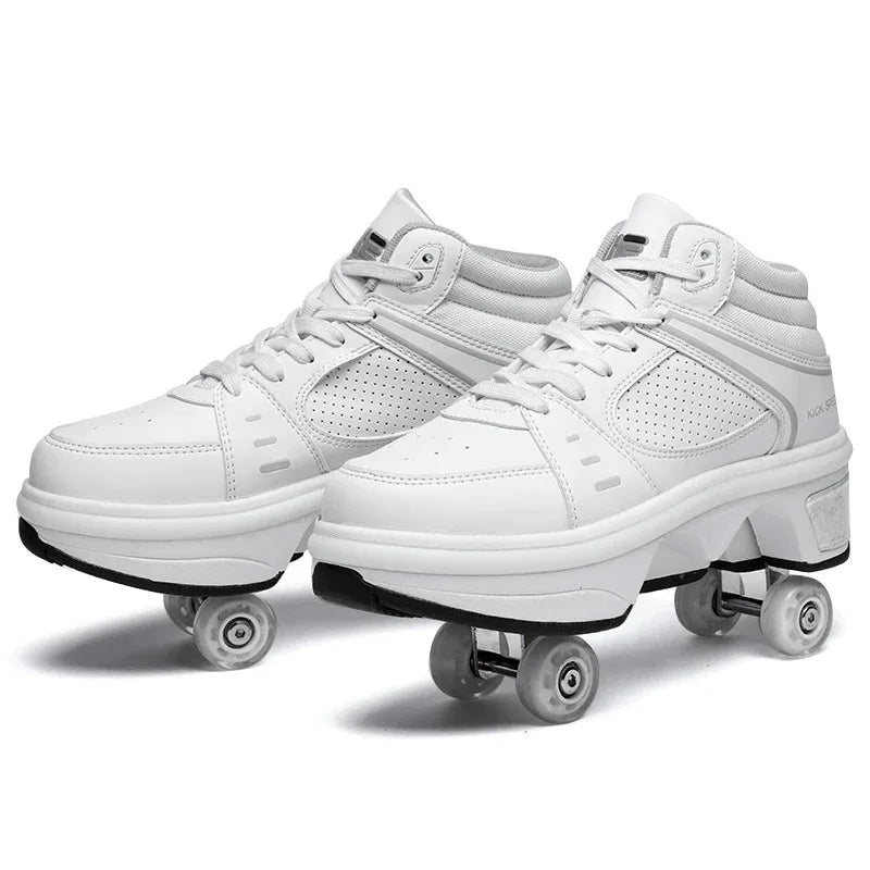 Chaussures de patin à roulettes double rangée pour femmes