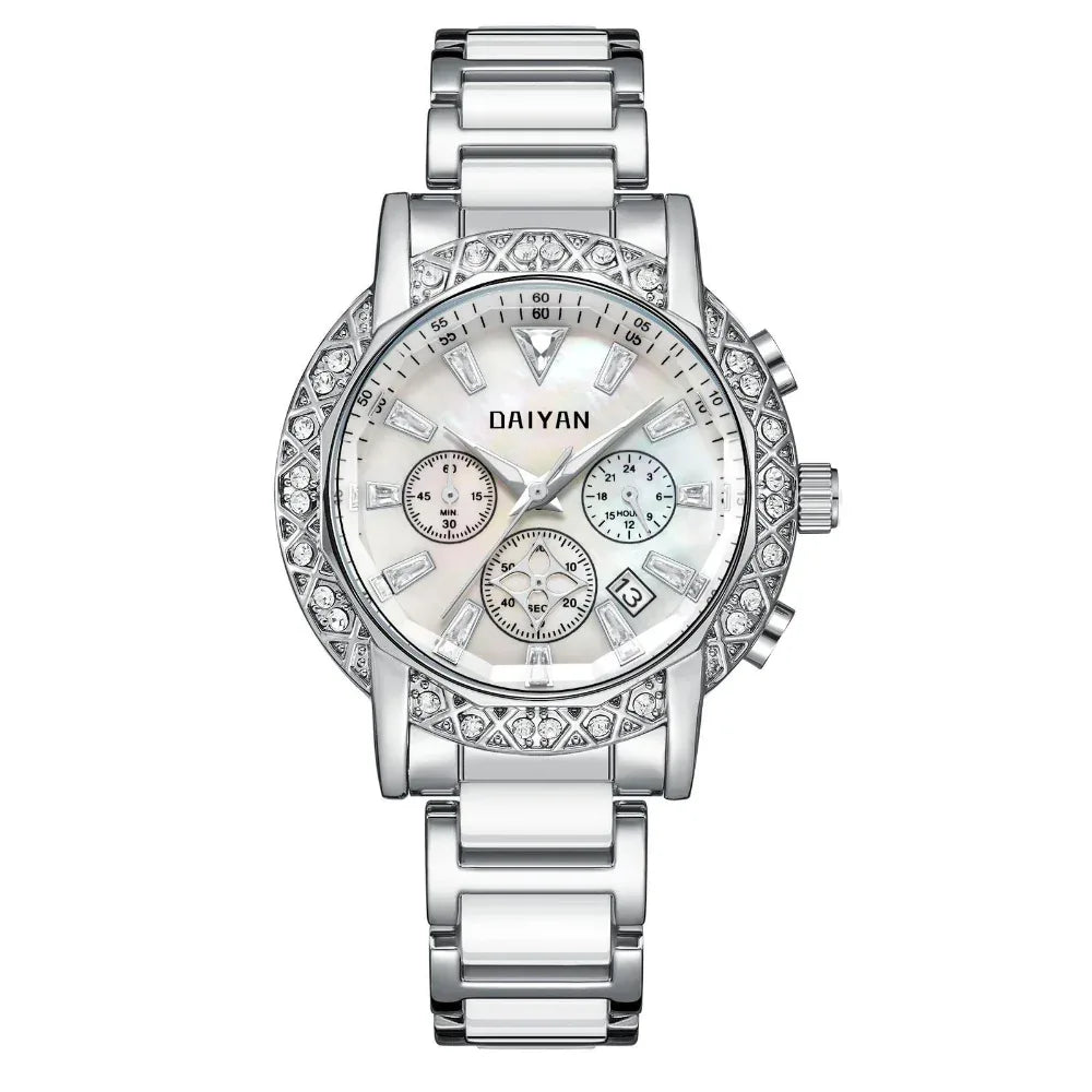 Montre femme multifonctionnelle étanche de luxe, en diamant, tendance et polyvalente, pour une déesse de fantaisie