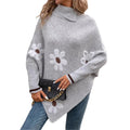 Pull jacquard fleuri pour femme