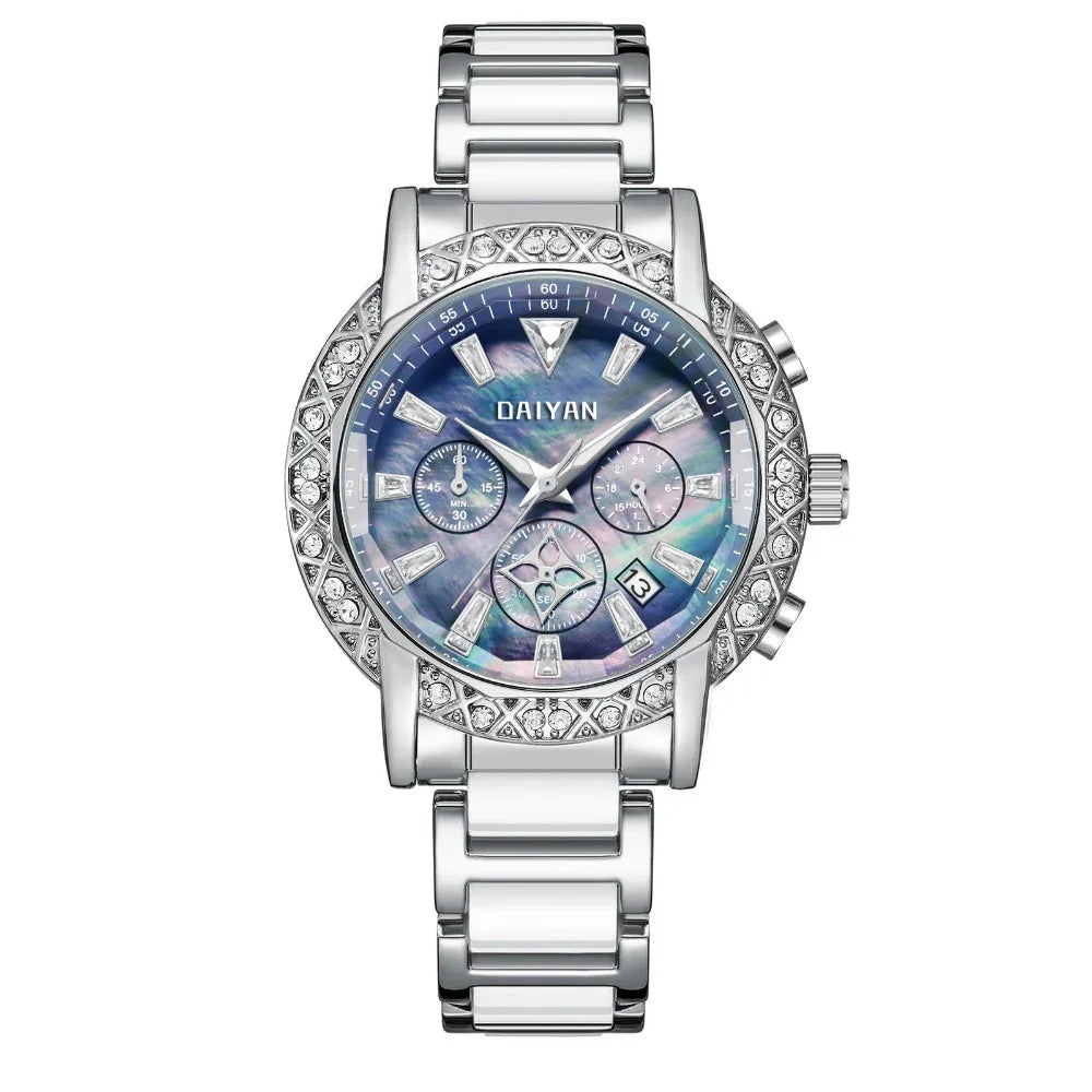 Montre femme multifonctionnelle étanche de luxe, en diamant, tendance et polyvalente, pour une déesse de fantaisie