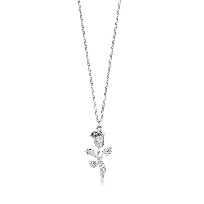 Collier Rose en Acier Inoxydable Pour Hommes