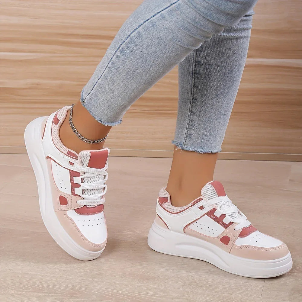 Baskets de sport à semelle compensée pour femmes