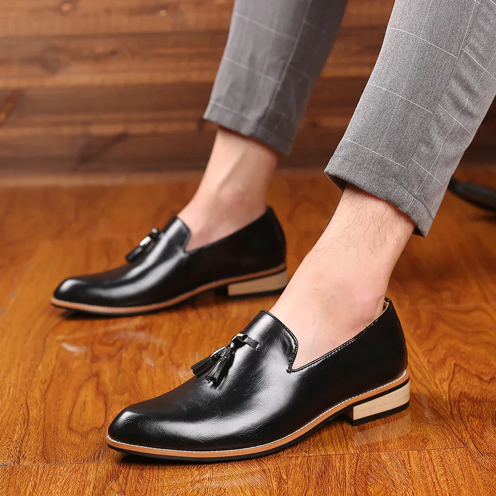 Mocassins pour homme, décontractés et à la mode, en cuir artificiel