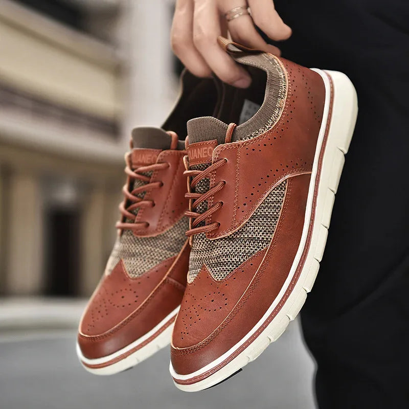 Chaussures Décontractées pour Hommes en Similicuir, Style Britannique