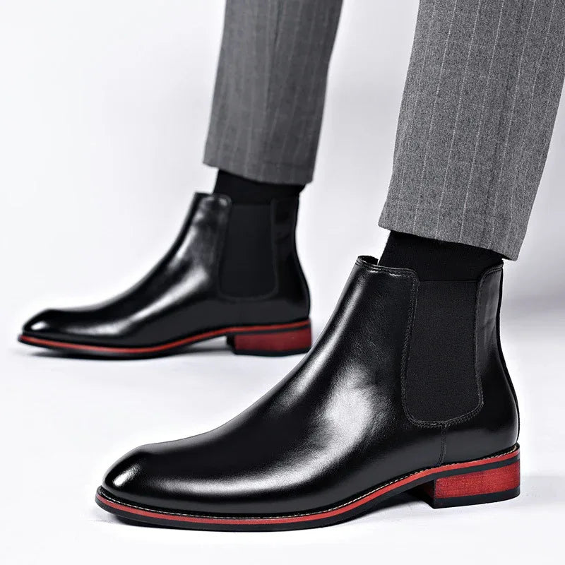 Bottes Chelsea Homme Respirantes à Bout Pointu pour l'Automne