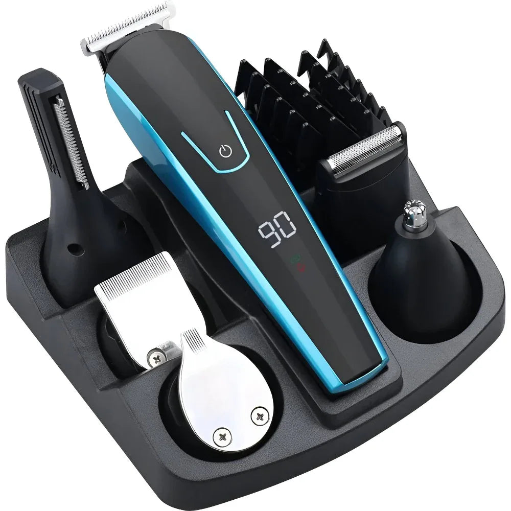 Tondeuse électrique Rasoir Coupe-bordure Nez Barbe Corps Tous en Un Kit de Toilettage