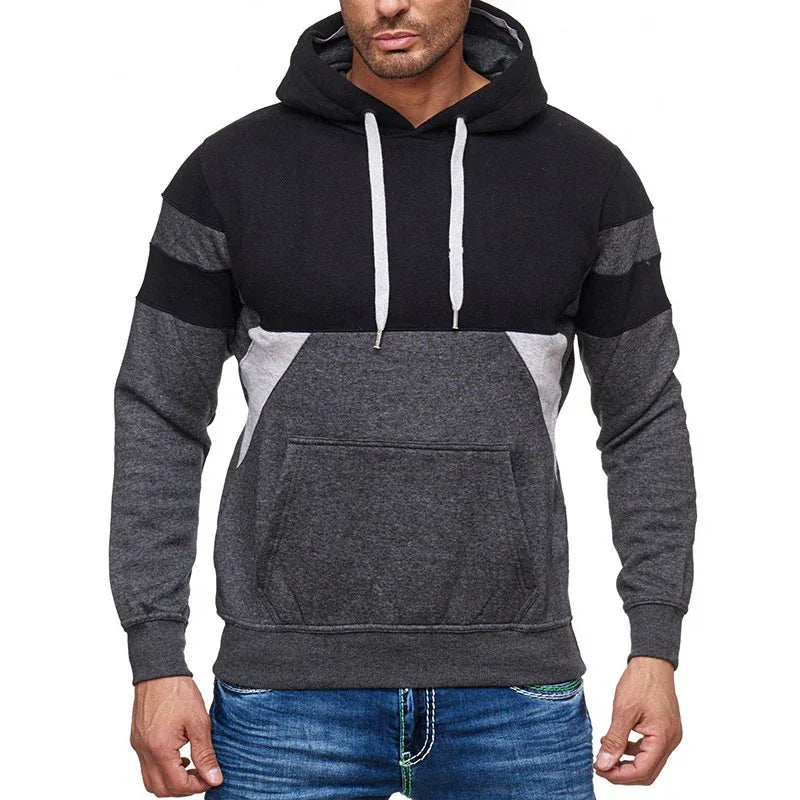 Herren-Kapuzenpullover mit Farbmischung und lockerer Passform