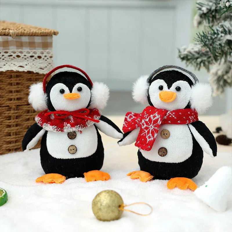 Décorations de Noël Petite poupée pingouin de Noël