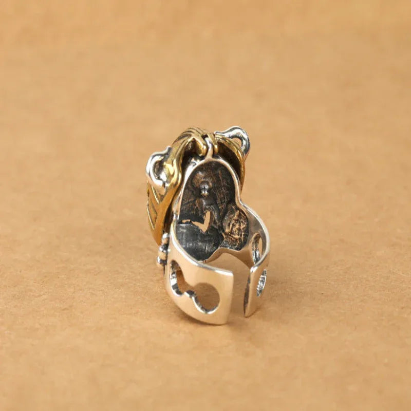 Bague Casque de Gladiateur Personnalité Mode Masculine