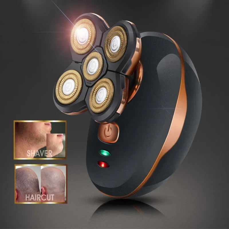 Multifunktionaler 4D Elektrorasierer 5-in-1 Herrenrasierer Bartrasierapparat Trimmer Haarschneidemaschine Haarentfernungsgerät