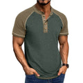Herren Kurzarm Slim Fit Bequemes Oberteil Hemd