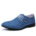 Chaussures en lin pointues respirantes pour hommes